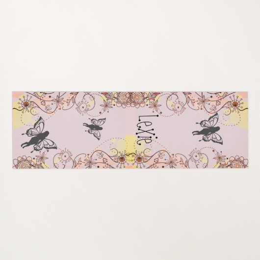Floral Fantasy Fairies Yogamat (Achterkant (horizontaal))