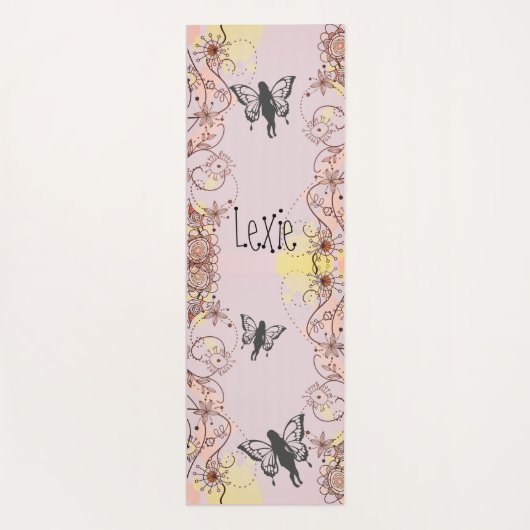 Floral Fantasy Fairies Yogamat (Achterkant)
