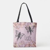 Floral Fantasy feeën gepersonaliseerd Tote Bag (Achterkant)