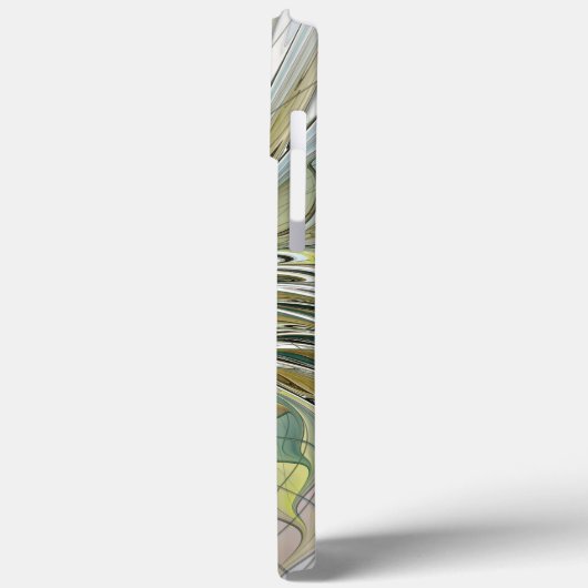 Floral Fantasy Fractal Flower met Gold Initialen Case-Mate iPhone Case (Achterkant / Links)