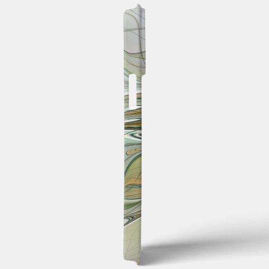 Floral Fantasy Fractal Flower met Gold Initialen Case-Mate iPhone Case (Achterkant / Rechts)