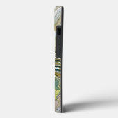 Floral Fantasy Fractal Flower met Gold Initialen Case-Mate iPhone Case (Achterkant / Links)