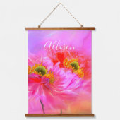 Floral fantasy gepersonaliseerd hangend wandkleed (Voorkant)