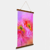 Floral fantasy gepersonaliseerd hangend wandkleed (Gebogen)