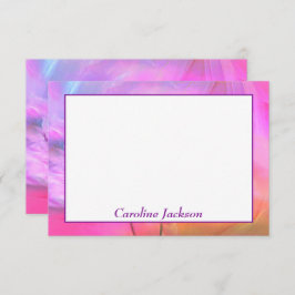 Floral fantasy gepersonaliseerd notitiekaartje