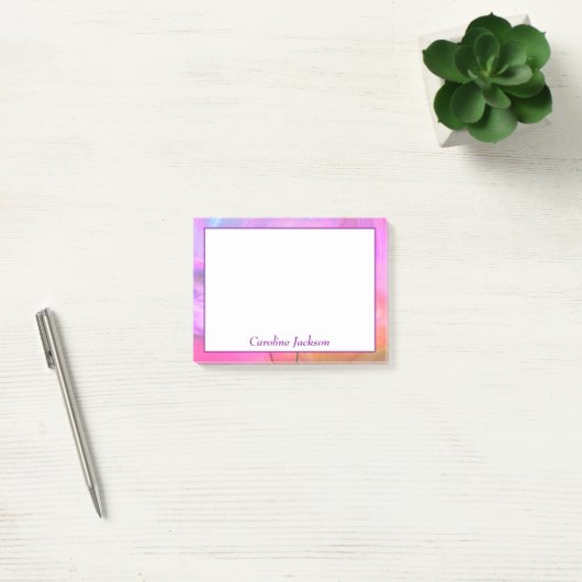 Floral fantasy gepersonaliseerd post-it® notes (Kantoor)