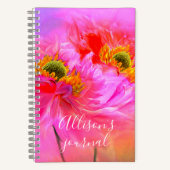 Floral fantasy gepersonaliseerd tijdschrift notitieboek (Voorkant)