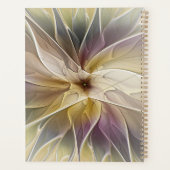 Floral Fantasy Gold Eggplant Abstracte Art Name Planner (Achterkant)