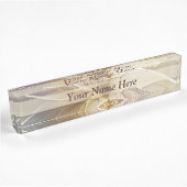 Floral Fantasy Gold Eggplant Abstracte Art Text Naambordje