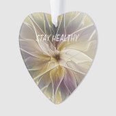 Floral Fantasy Gold Eggplant Abstracte Art Text Ornament (voorkant)