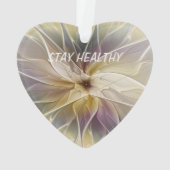 Floral Fantasy Gold Eggplant Abstracte Art Text Ornament (achterkant)