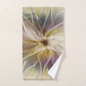 Floral Fantasy Gold Eggplant Abstracte fractale ku Bad Handdoek (Handdoek)