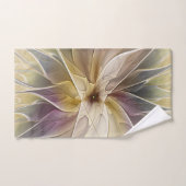 Floral Fantasy Gold Eggplant Abstracte fractale ku Bad Handdoek (Handdoek)