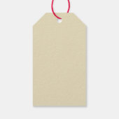 Floral Fantasy Gold Eggplant Abstracte fractale ku Cadeaulabel (Achterkant)