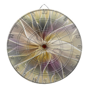Floral Fantasy Gold Eggplant Abstracte fractale ku Dartbord