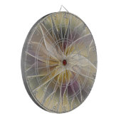 Floral Fantasy Gold Eggplant Abstracte fractale ku Dartbord (Voorkant Links)