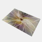 Floral Fantasy Gold Eggplant Abstracte fractale ku Deurmat (Schuin)