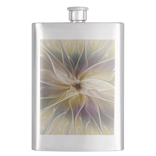 Floral Fantasy Gold Eggplant Abstracte fractale ku Flacon (Voorkant)