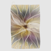 Floral Fantasy Gold Eggplant Abstracte fractale ku