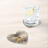 Floral Fantasy Gold Eggplant Abstracte fractale ku Kartonnen Onderzetters (Insitu)