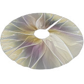 Floral Fantasy Gold Eggplant Abstracte fractale ku Kerstboom Rok (Gekanteld)