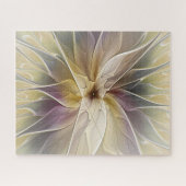 Floral Fantasy Gold Eggplant Abstracte fractale ku Legpuzzel (Horizontaal)