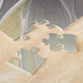 Floral Fantasy Gold Eggplant Abstracte fractale ku Legpuzzel (Zijkant)