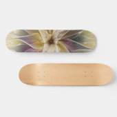 Floral Fantasy Gold Eggplant Abstracte fractale ku Persoonlijk Skateboard (Horizontaal)