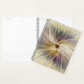 Floral Fantasy Gold Eggplant Abstracte fractale ku Planner (Display)