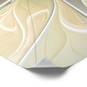 Floral Fantasy Gold Eggplant Abstracte fractale ku Poster (Hoek)