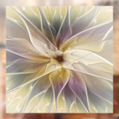 Floral Fantasy Gold Eggplant Abstracte fractale ku Raamsticker (Vel 2)
