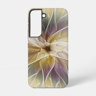 Floral Fantasy Gold Eggplant Abstracte fractale ku Samsung Galaxy Hoesje