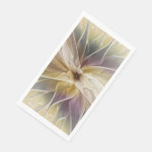 Floral Fantasy Gold Eggplant Abstracte fractale ku Servet (Hoek)
