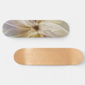 Floral Fantasy Gold Eggplant Abstracte fractale ku Skateboard (Horizontaal)