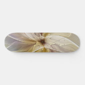 Floral Fantasy Gold Eggplant Abstracte fractale ku Skateboard (Horizontaal)