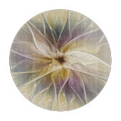Floral Fantasy Gold Eggplant Abstracte fractale ku Snijplank (Voorkant)