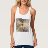 Floral Fantasy Gold Eggplant Abstracte fractale ku Tanktop (Voorkant)