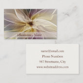 Floral Fantasy Gold Eggplant Abstracte fractale ku Visitekaartje (Voorkant / Achterkant)