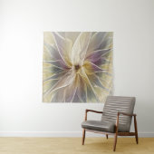 Floral Fantasy Gold Eggplant Abstracte fractale ku Wandkleed (In situ)