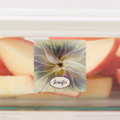 Floral Fantasy Gold Eggplant Fractal Art Ewn Name Labels (Aangebracht)