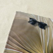 Floral Fantasy Gold Moderne Abstracte fractal teks Strandlaken (In situ)