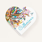 Floral Fantasy Heart Shaped Notitieboek (Voorkant)