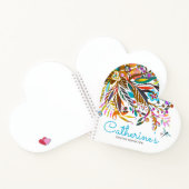 Floral Fantasy Heart Shaped Notitieboek (Binnen)