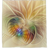Floral Fantasy, kleurrijke Abstracte fractal Flowe Douchegordijn (Voorkant)
