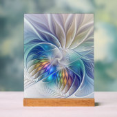 Floral Fantasy, kleurrijke Abstracte fractale bloe Acryl Bord (Neutraal)