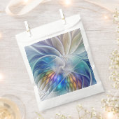 Floral Fantasy, kleurrijke Abstracte fractale bloe Bedankzakje (Geknipt)