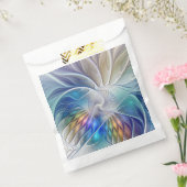 Floral Fantasy, kleurrijke Abstracte fractale bloe Bedankzakje (Gezegeld)
