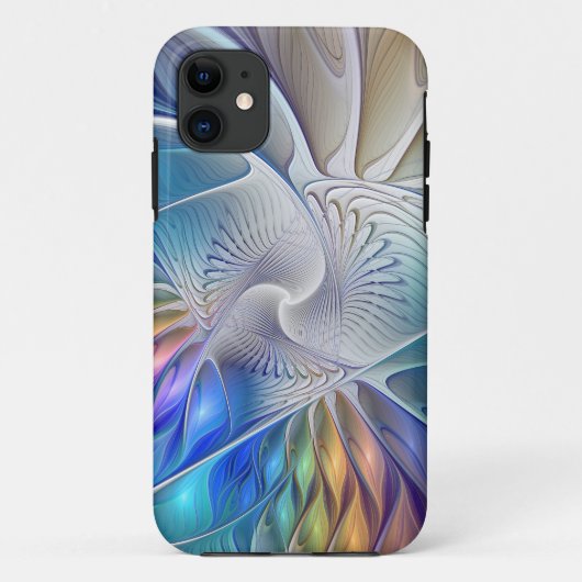 Floral Fantasy, kleurrijke Abstracte fractale bloe Case-Mate iPhone Case (Achterkant)