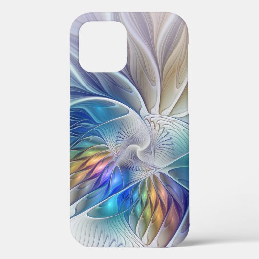 Floral Fantasy, kleurrijke Abstracte fractale bloe Case-Mate iPhone Case (Achterkant)