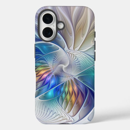 Floral Fantasy, kleurrijke Abstracte fractale bloe Case-Mate iPhone Case (Achterkant)